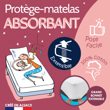 Protège-matelas Maille Extensible Grand Bonnet Protège-matelas Maille Extensible Grand Bonnet