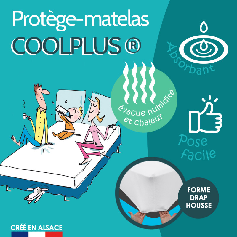 Protège-Matelas Respirant Coolplus® Bonnet 25 cm