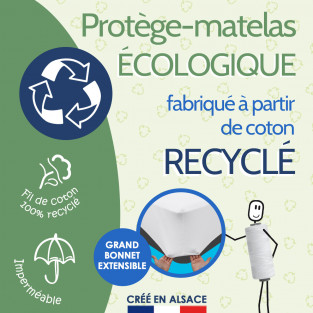 Protège-Matelas Imperméable fait à partir de Coton recyclé