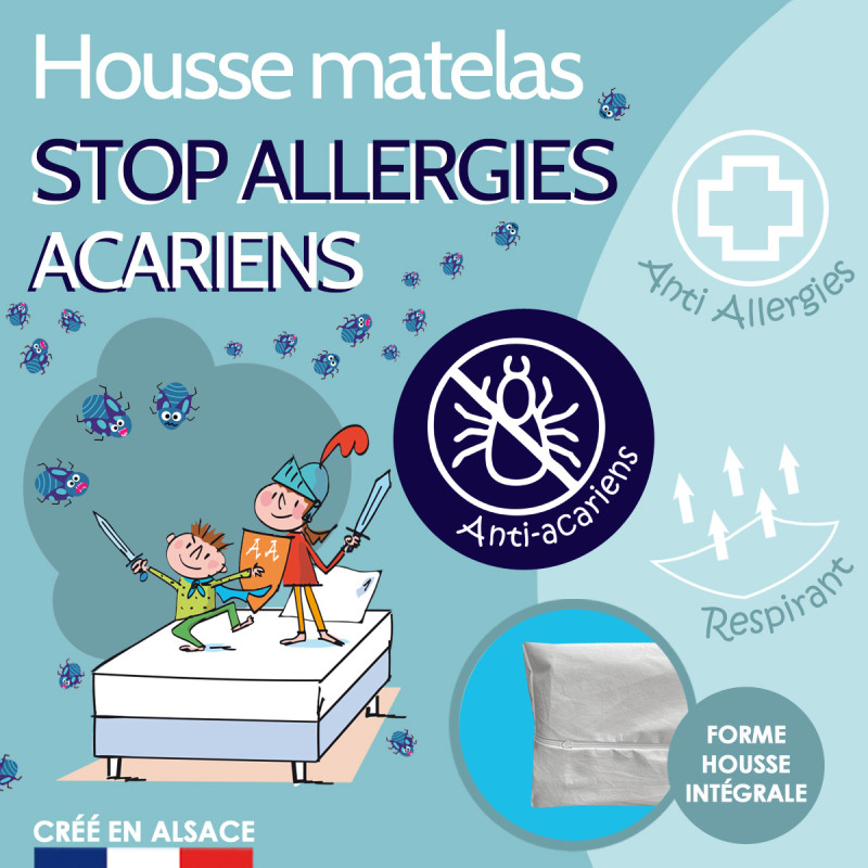 Housse Matelas Anti Acarien & Anti Allergies