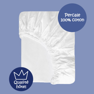 Drap Housse pour Lit Articulé 2x90x200 Percale Drap Housse pour Lit Articulé 2x90x200 Percale