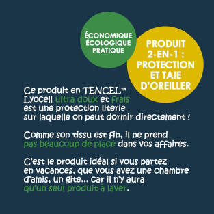 Taie d'oreiller imperméable et respirante Taie d'oreiller imperméable et respirante