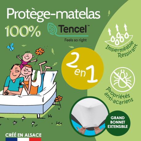 Protège Matelas 140x200 Cm - Alèse Imperméable Et Anti Acariens