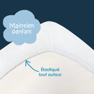 Drap-Housse Bébé Extensible 100% Coton