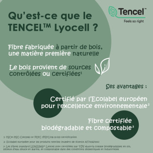 Drap-Housse Percale Tencel™ Coton Bio pour Lit 2x80x200 Drap-Housse Percale Tencel™ Coton Bio pour Lit 2x80x200