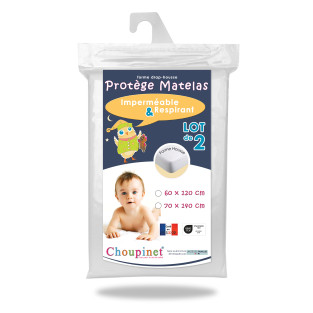 Lot de 2 Protège-Matelas Bébé Imperméable