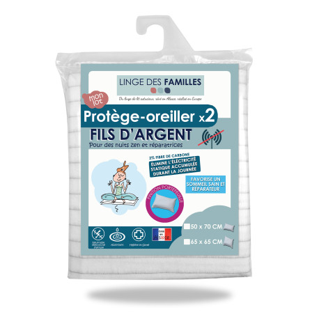 Lot de 2 Protège Oreillers Zen Fils de Carbone Lot de 2 Protège Oreillers Zen Fils de Carbone