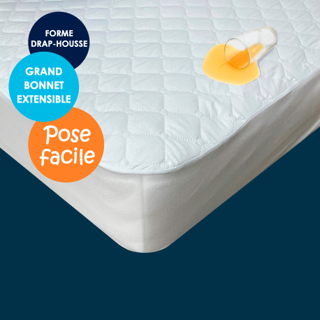 Protège-matelas imperméable matelassé microfibre Protège-matelas imperméable matelassé microfibre