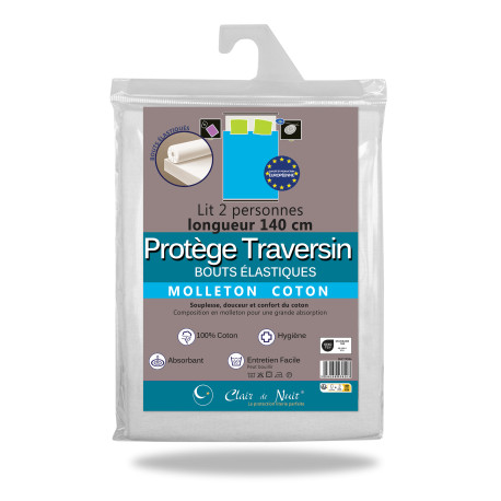 Protège Traversin Coton Molleton Protège Traversin Coton Molleton