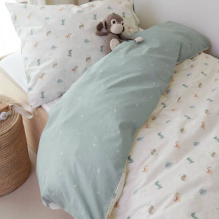 Housse de couette enfant à motif dinosaures mignons Housse de couette enfant à motif dinosaures mignons