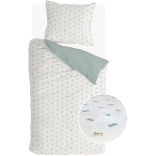 Housse de couette enfant à motif dinosaures mignons Housse de couette enfant à motif dinosaures mignons