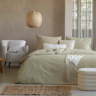 Parure de lit unie flanelle 100% coton