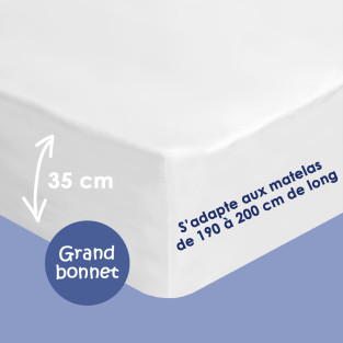 Drap Housse pour Lit Articulé 2x90x200 Percale Drap Housse pour Lit Articulé 2x90x200 Percale
