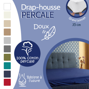 Drap Housse Percale de Coton