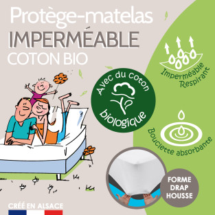 Protège-Matelas Coton Bio Imperméable Protège-Matelas Coton Bio Imperméable