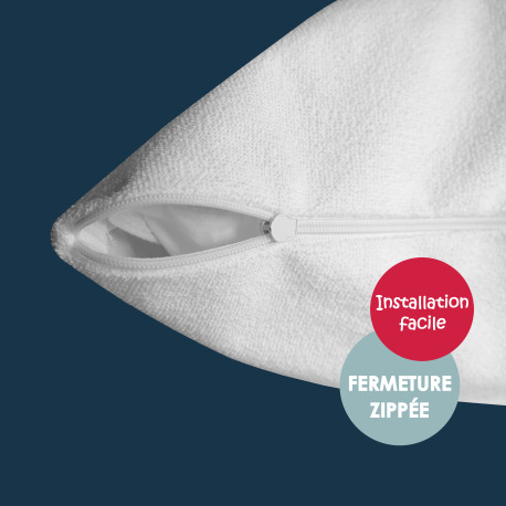 Protège-oreiller imperméable anti-allergènes Protège-oreiller imperméable anti-allergènes