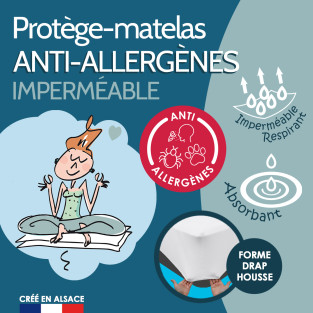 Protège-matelas imperméable anti-allergènes Protège-matelas imperméable anti-allergènes